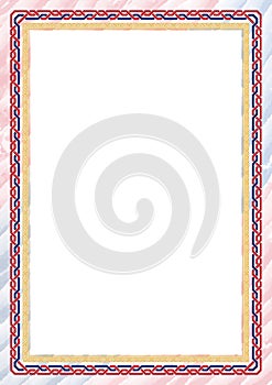 Vertical frame and border with Laos flag