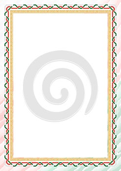 Vertical frame and border with Madagascar flag