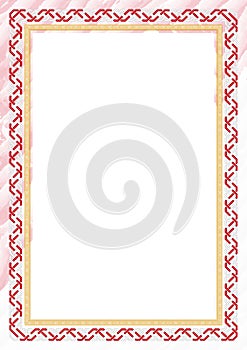 Vertical frame and border with Monaco flag