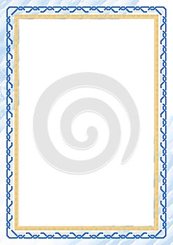 Vertical frame and border with Nicaragua flag