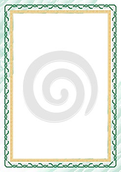 Vertical frame and border with Nigeria flag