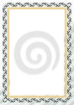 Vertical frame and border with Pakistan flag