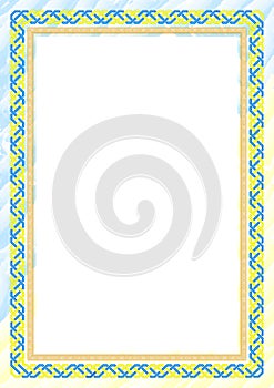 Vertical frame and border with Palau flag