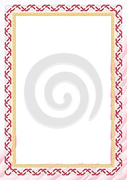 Vertical frame and border with Poland flag