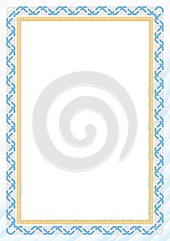 Vertical frame and border with San Marino flag