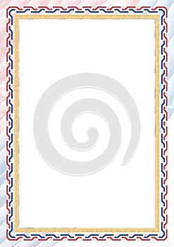 Vertical frame and border with Serbia flag