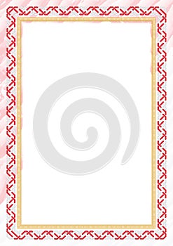 Vertical frame and border with Singapore flag