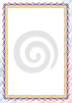 Vertical frame and border with Slovakia flag