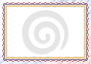 Vertical frame and border with Slove flag