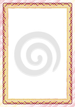 Vertical frame and border with Spain flag