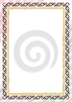 Vertical frame and border with Sudan flag