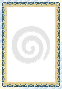 Vertical frame and border with Sweden flag