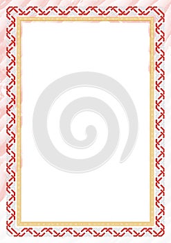 Vertical frame and border with Switzerland flag