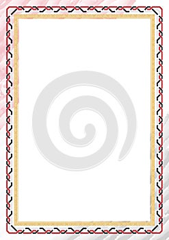 Vertical frame and border with Syria flag