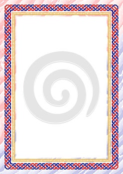 Vertical frame and border with Taiwan flag