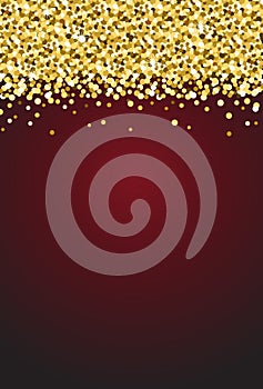 Vertical Gold Shimmer Sparkle on Burgundy Red Background Vector 1