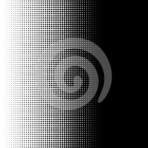 Vertical half tone pattern with dots - Monochrome halftone texture photo