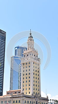 Vertical image of the Freedom Tower at Miami Dade College in  Miami Florida.