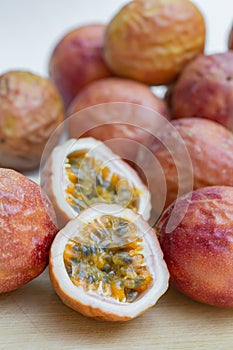 Vertical Image of Tropical Passion Fruit