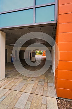 Vertical of the inside of San Diego State University.