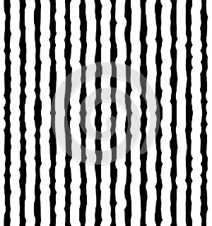 Vertical irregular, hand drawn lines. Repeatable pattern