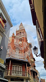 Vertical of La Giraldilla (Giralda) in Badajoz in Spain photo