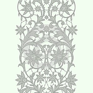 Vertical Lace Ribbon. Seamless Pattern.