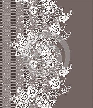 Vertical Lace Seamless Pattern.