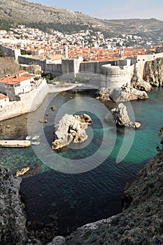 Vertical landscape with Dubrovnik, Croatia