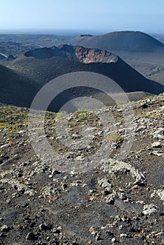 Vertical landscape for Lanzarote crater