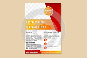 vertical layout of flyer design template for multipurpose product.