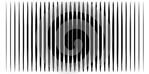 Vertical line halftone pattern with gradient effect. Template for backgrounds and stylized halftone textures.