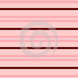 Vertical lines stripe background in softy pink colors and brown contrast lines. Vector stripes seamless pattern.