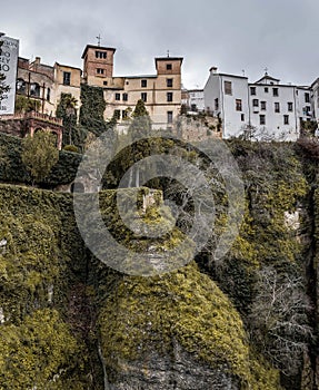 Vertical low angle shot of Jardines De Cuenca Ronda  inSpain