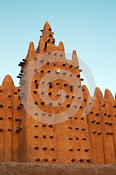 Vertical of minaret on Djenne mosque