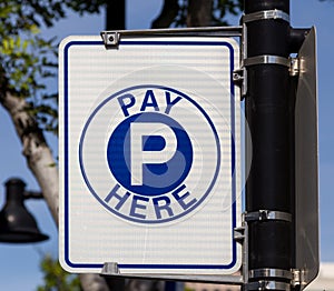 Vertical Municapal Parking Meter Sign
