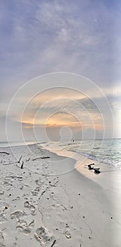 Vertical Panorama - Bikini Beach at Omadhoo Island, Maldives