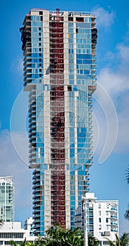 Vertical panorama Elysee Edgewater Miami modern condo residences