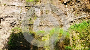 Vertical panorama of Kamianets-Podilskyi Waterfall, Ukraine