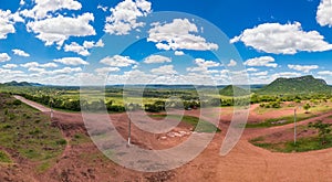 Vertical panorama, photographed from the Cerro Pero in Paraguay. photo