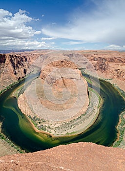 Vertical panoramic view of Horseshoe Bend. Arizona