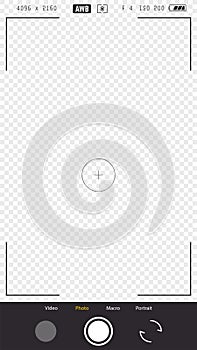 Vertical photo camera overlay