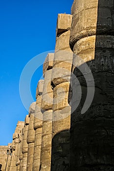 Vertical photo of the Great Hypostyle Hall from Karnak Temple (Luxor, Egypt)