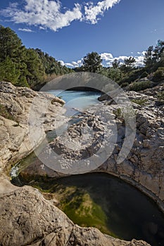 Vertical photo of the source of Fuente Caputa, Mula, Region of Murcia