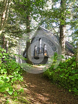 Vertical picture of the National Shrine of Saint Therese, Juneau, Alaska