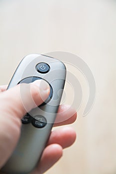 Vertical press button of remote control