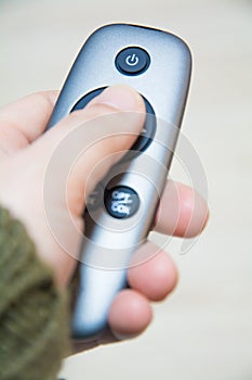 Vertical press button of remote control