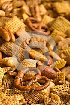 Vertical Pretzel Snack Mix Background