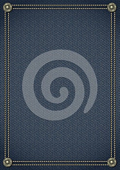 Vertical rectangular frame in denim style