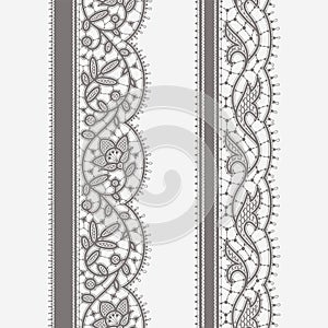 Vertical Ribbon. Seamless Pattern.